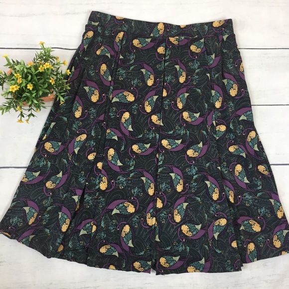 LuLaRoe Dresses & Skirts - LuLaRoe Paisley Peacock Print Madison A-Line Skirt